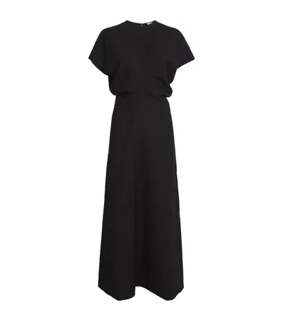 Totême Draped Maxi Dress In Black