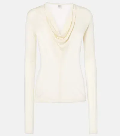 Totême Draped Top In Neutrals