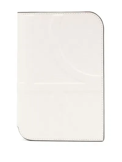 Totême Embossed-monogram Passport Holder In White