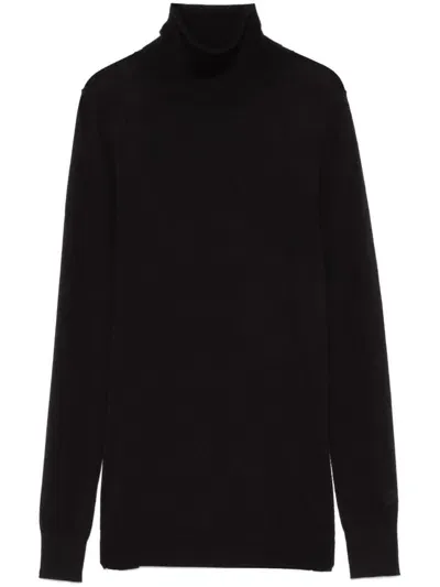 Totême Fine-knit Sweater In Black