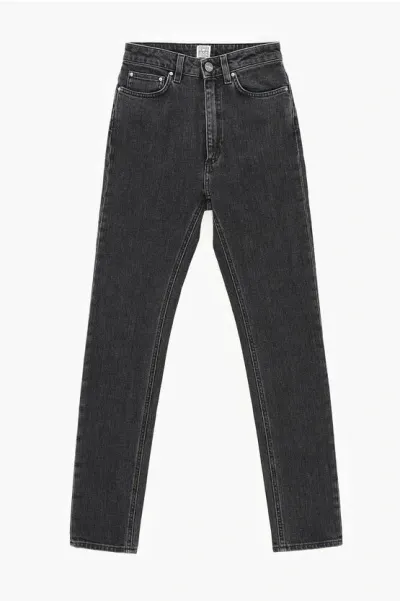 Totême High-waist Skinny Fit Jeans 14cm L.30 In Gray