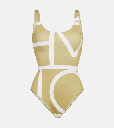 Totême Monogram Swimsuit In Green