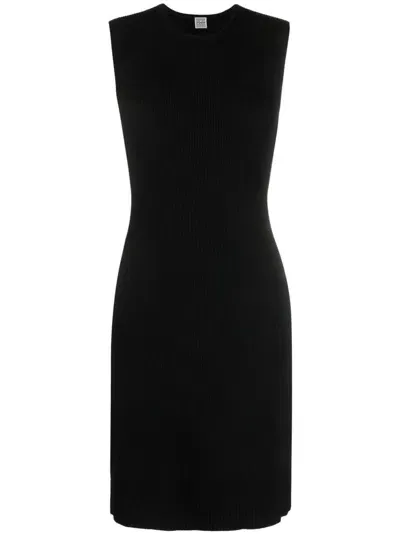 Totême Ribbed-knit Dress In Black