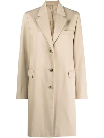 Totême Single-breasted Coat In Neutrals