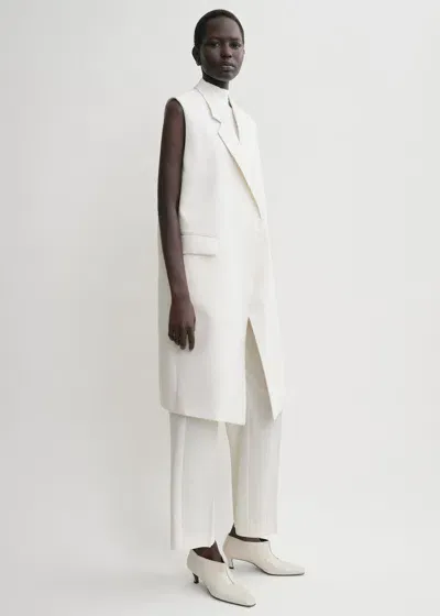 Totême Sleeveless Grain De Poudre Coat Off White