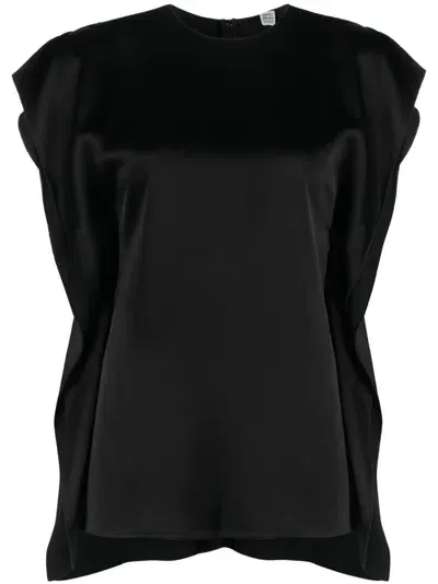 Totême Slit-sleeve T-shirt In Black