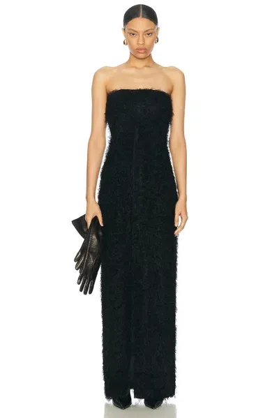 Totême Strapless Fil Coupe Dress In Black