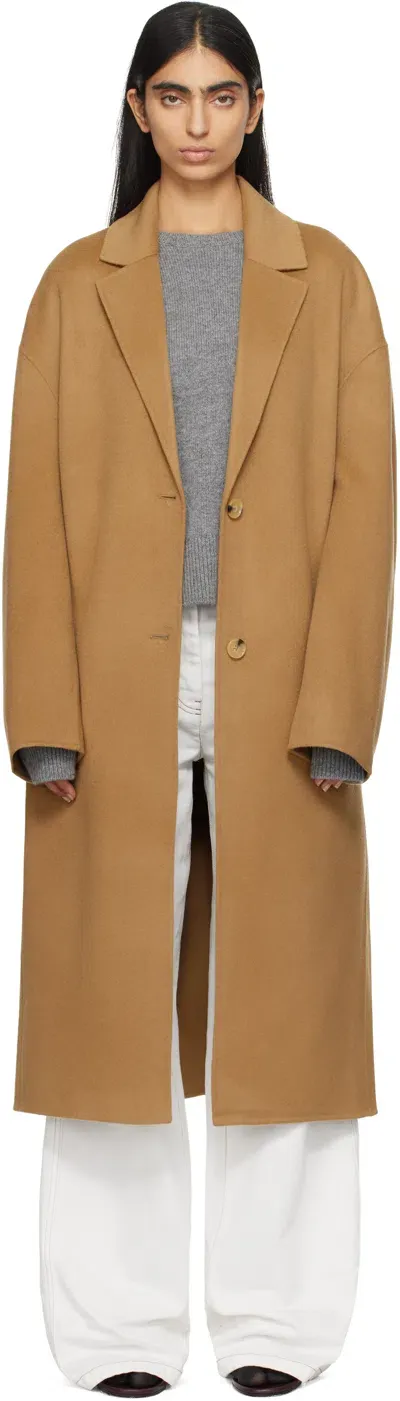 Totême Tan Doublé Cocoon Coat In Camel 033