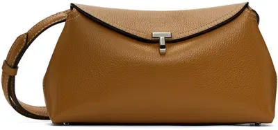 Totême Women's T-lock Leather Clutch In Tan