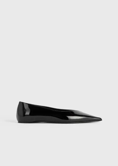 Totême 5mm The Patent Asymmetric Ballerinas In Black