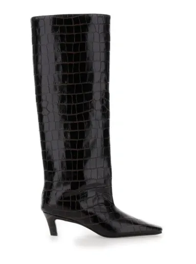 Totême The Wide Shaft Boot In Black