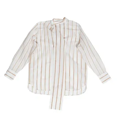 Totême Asymmetric Striped Shirt In Multi