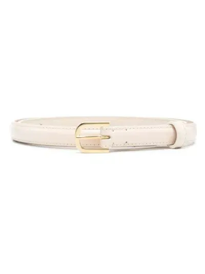 Totême Buckled Thin Belt In Beige