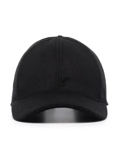 Totême Wool And Cashmere Baseball Cap In Black