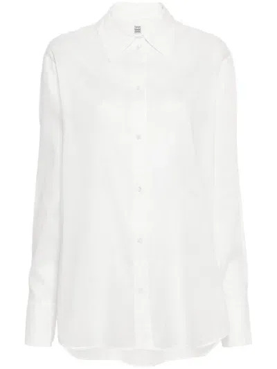 Totême Toteme Cotton Blend Shirt In White