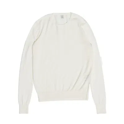 Totême Crewneck Fine Knit Sweater In White