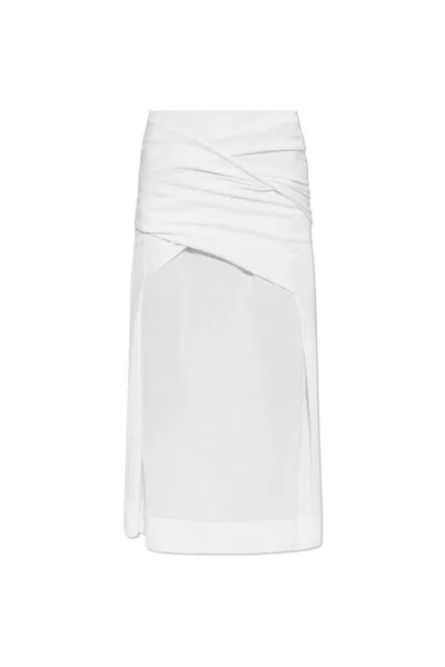 Totême Toteme Draped Skirt In 059 Off White