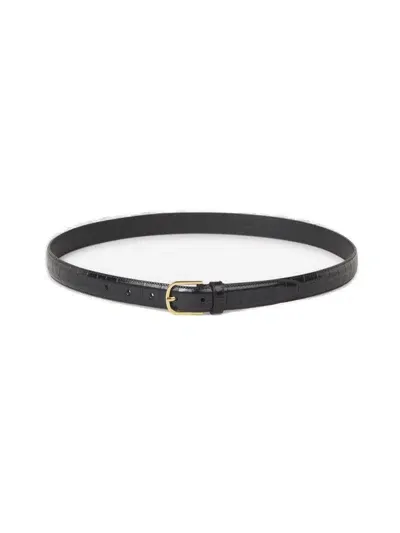 Totême Toteme Thin Leather Belt In Black