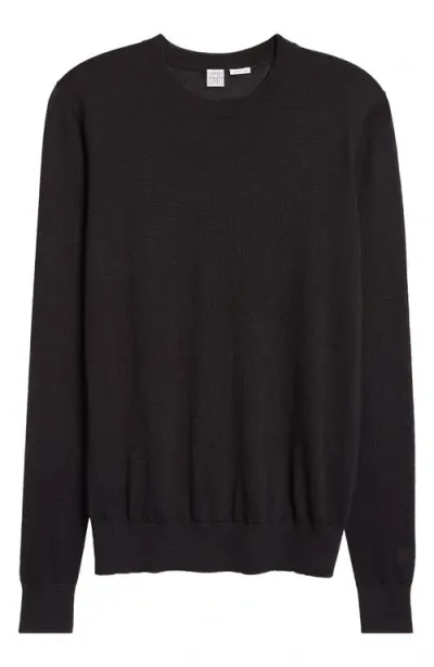 Totême Toteme Fine Crewneck Sweater In Black