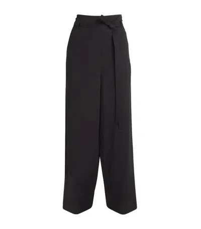 Totême Fluid Tie-waist Trousers In Black