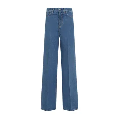 Totême Wide Leg Jeans In Blue