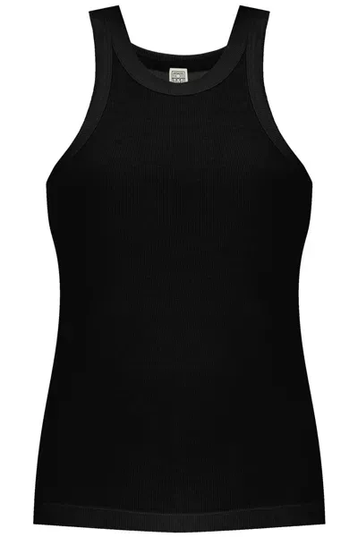 Totême Toteme Organic Cotton Tank Top In Black