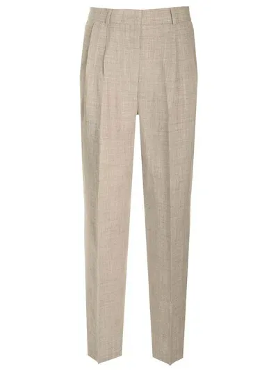 Totême Double-pleated Tailored Trousers In Grey