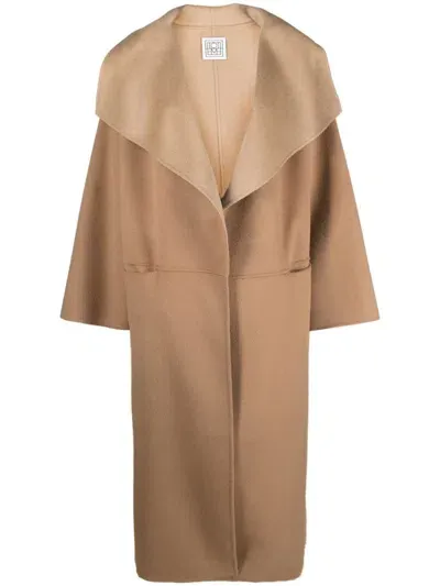 Totême Toteme Wool And Cashmere Blend Coat In Beige