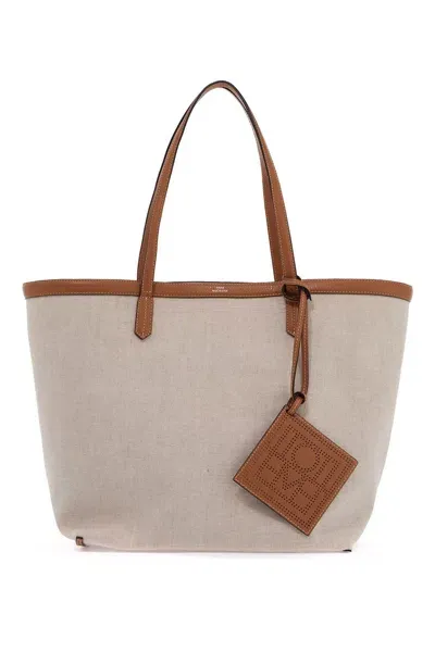 Totême Travel Canvas Tote Bag For Everyday Use In Neutro