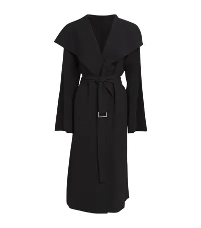 Totême Twill Signature Coat In Black