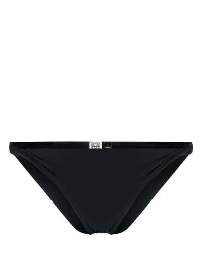 Totême Twist-detail Low-rise Bikini Bottoms In Black