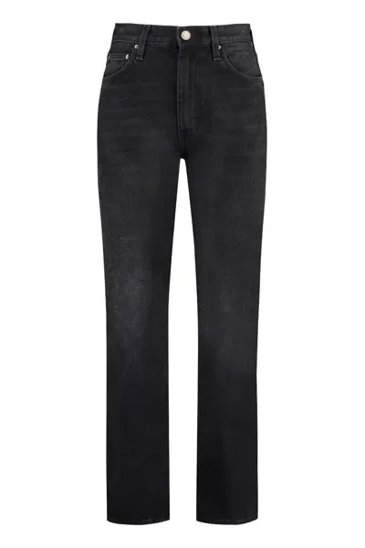 Totême Toteme Twisted Seam Straight Jeans In Grey