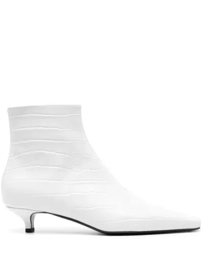 Totême Leather Boots In White