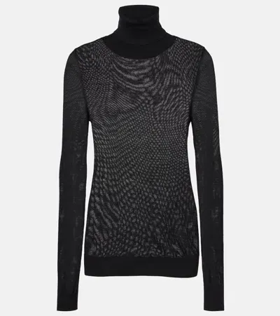 Totême Wool And Silk Sweater In Black