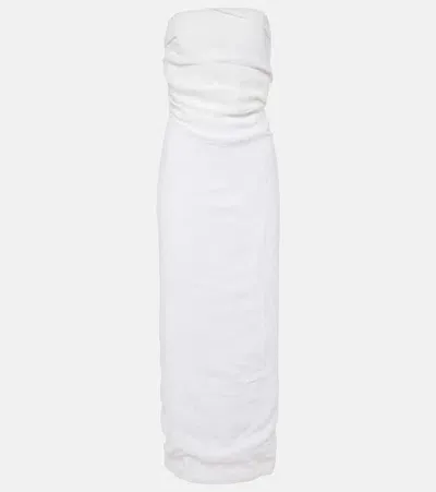 Tove Sabella Linen Midi Dress In White