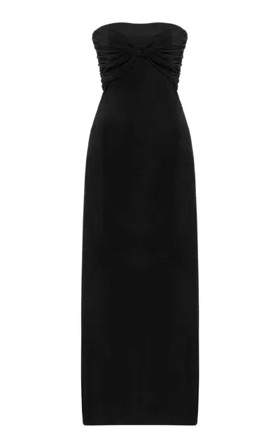 Tove Cate Strapless Stretch-jersey Maxi Dress In Black