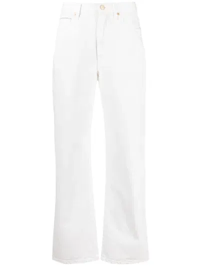 Tove Neutral Sadie Mid-rise Straight Jeans In White