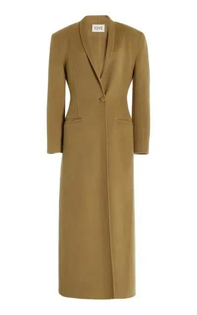 Tove Zahra Wool-cashmere Coat In Green