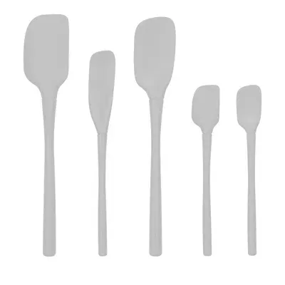 Tovolo Flex-core Silicone 5-piece Spatula Set In Black