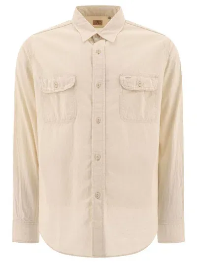 Toyo Enterprise Chambray Shirt In Beige