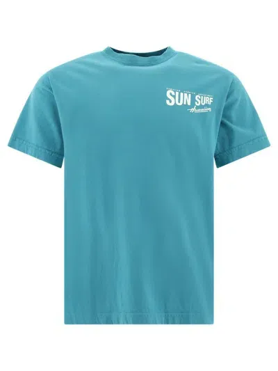 Toyo Enterprise Sun Surf "lei Women" T-shirt In Light Blue