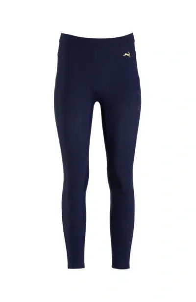 Tracksmith Lane Five Crop Leggings In Navy