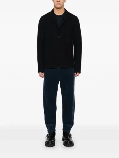 Transit Boiled Wool Blazer In Blau