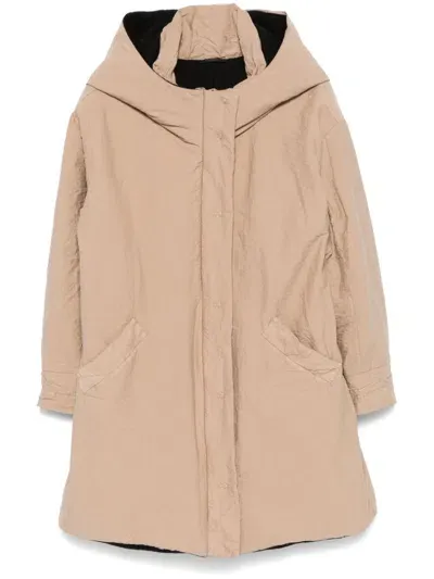 Transit Crinkled Raincoat In Brown