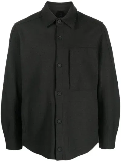 Transit Mélange-effect Wool Shirt In Grey