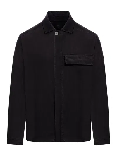 Transit Overshirt Jacket In Black