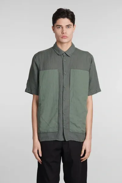 Transit Shirt In Green Linen