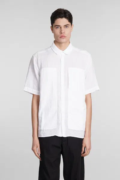 Transit Decorative-stitching Shortsleeve Shirt In White