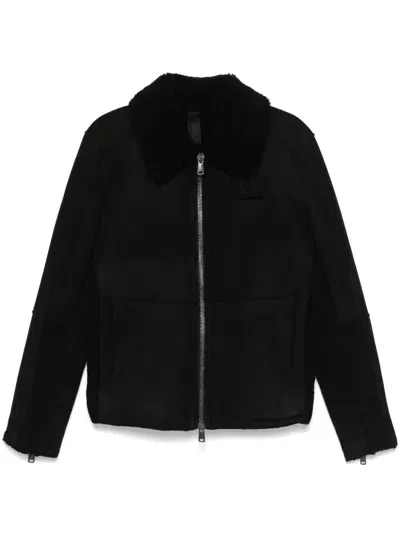 Transit Suede Jacket In Black