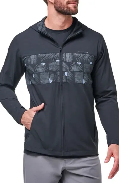 Travis Mathew Tech Full Zip Hoodie In Black